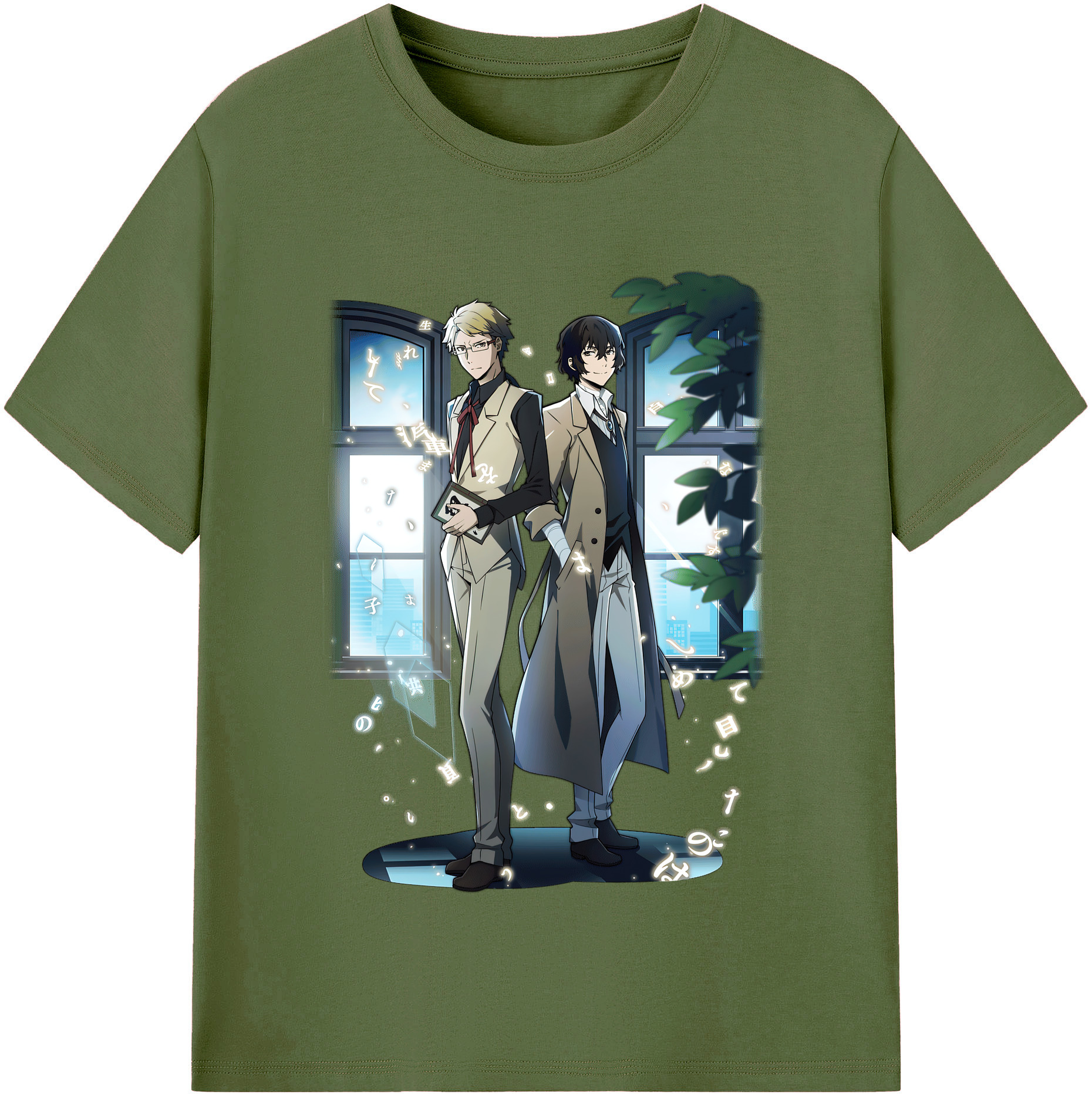 （画像用） 文豪ストレイドッグス Bungo Stray Dogs 綿100％半袖Tシャツ（フロントプリント）
